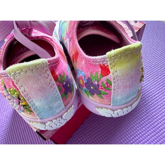 Lelli Kelly Kids Sparkly Shoes Girl Sneakers Unicorn Glitter Shoe Sz US 10 New - Picture 5 of 7